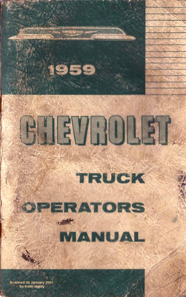 1959 Chevrolet Truck Operators Manual